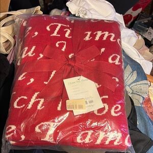 Red Barnes & Noble Throw Blanket